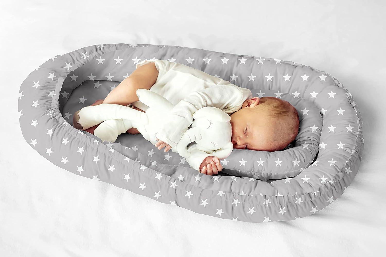 Kuschelnest Babynest Kokon für Babys und Säuglinge, Nestchen, Reisebett, 100 Prozent Baumwolle, antiallergisch Bild 1