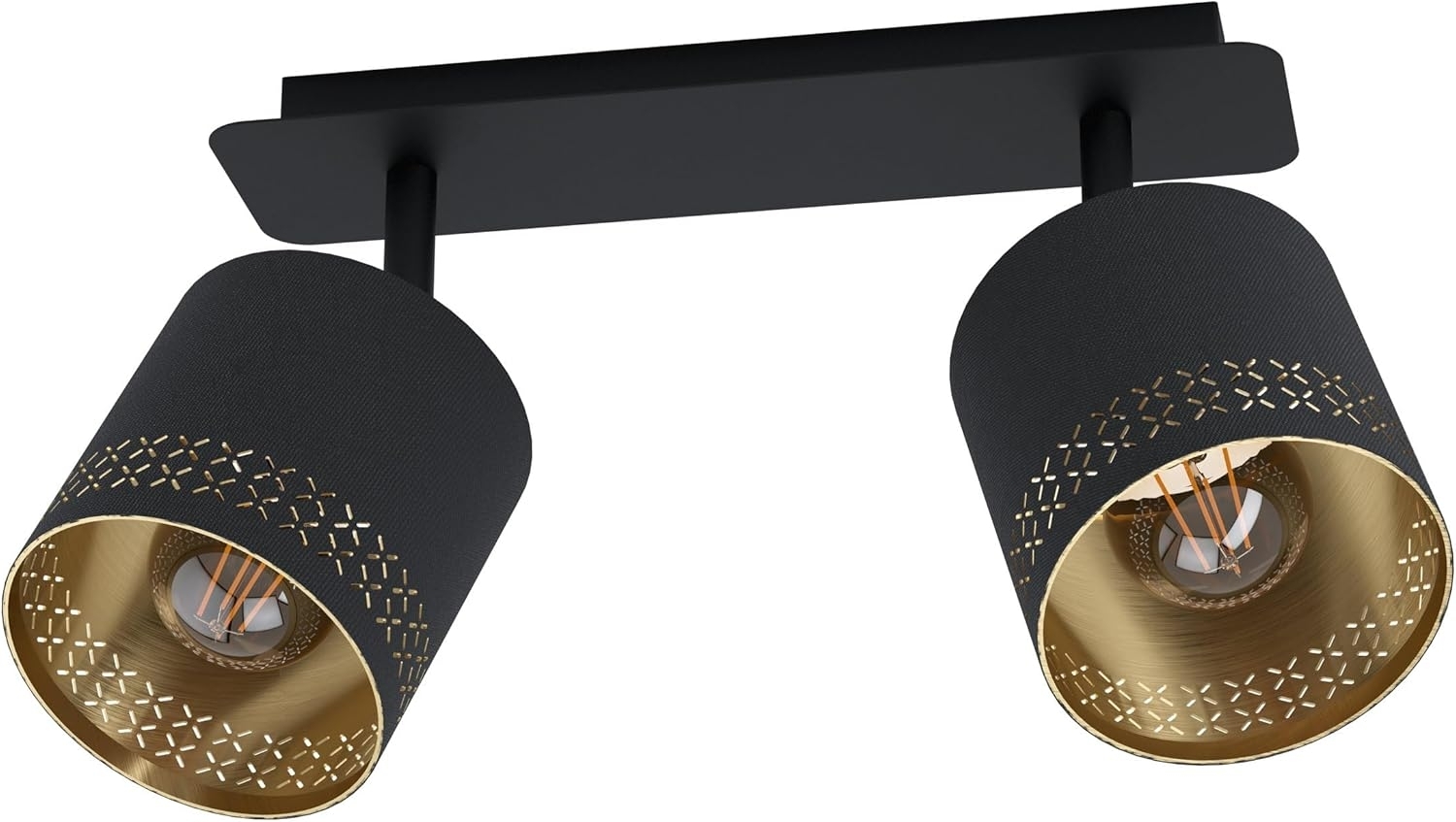 Eglo 99277 Spotleuchte ESTEPERRA schwarz, gold L:33,5 B:9cm dimmbar Bild 1