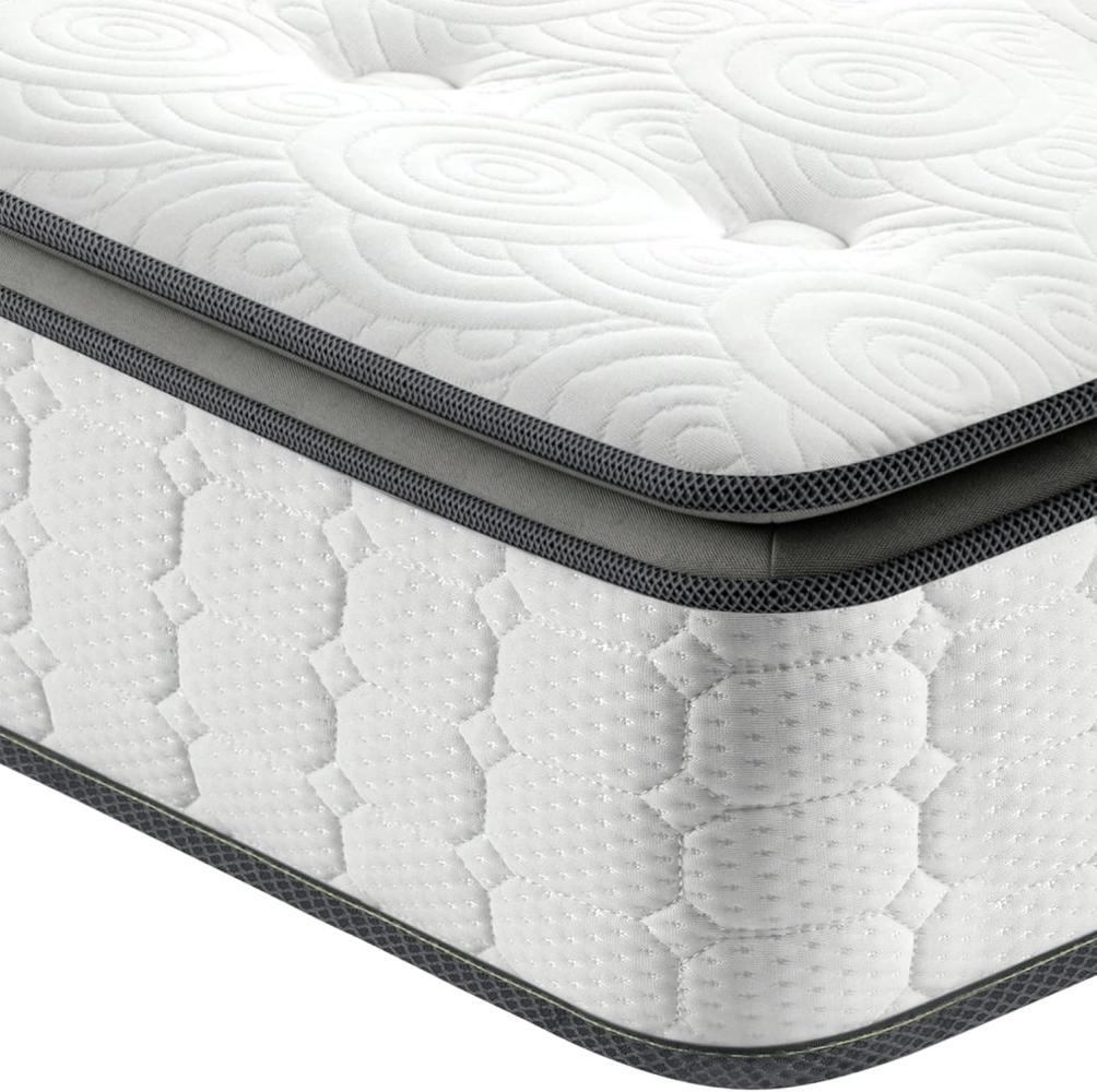 Vesgantti Matratze 100x200 Federkernmatratze 7-Zonen Taschenfederkernmatratze Modern Tonnentaschenfederkernmatratze Comfort Boxspring Mattress (H4, Fashion Pillow-top 26cm) Bild 1