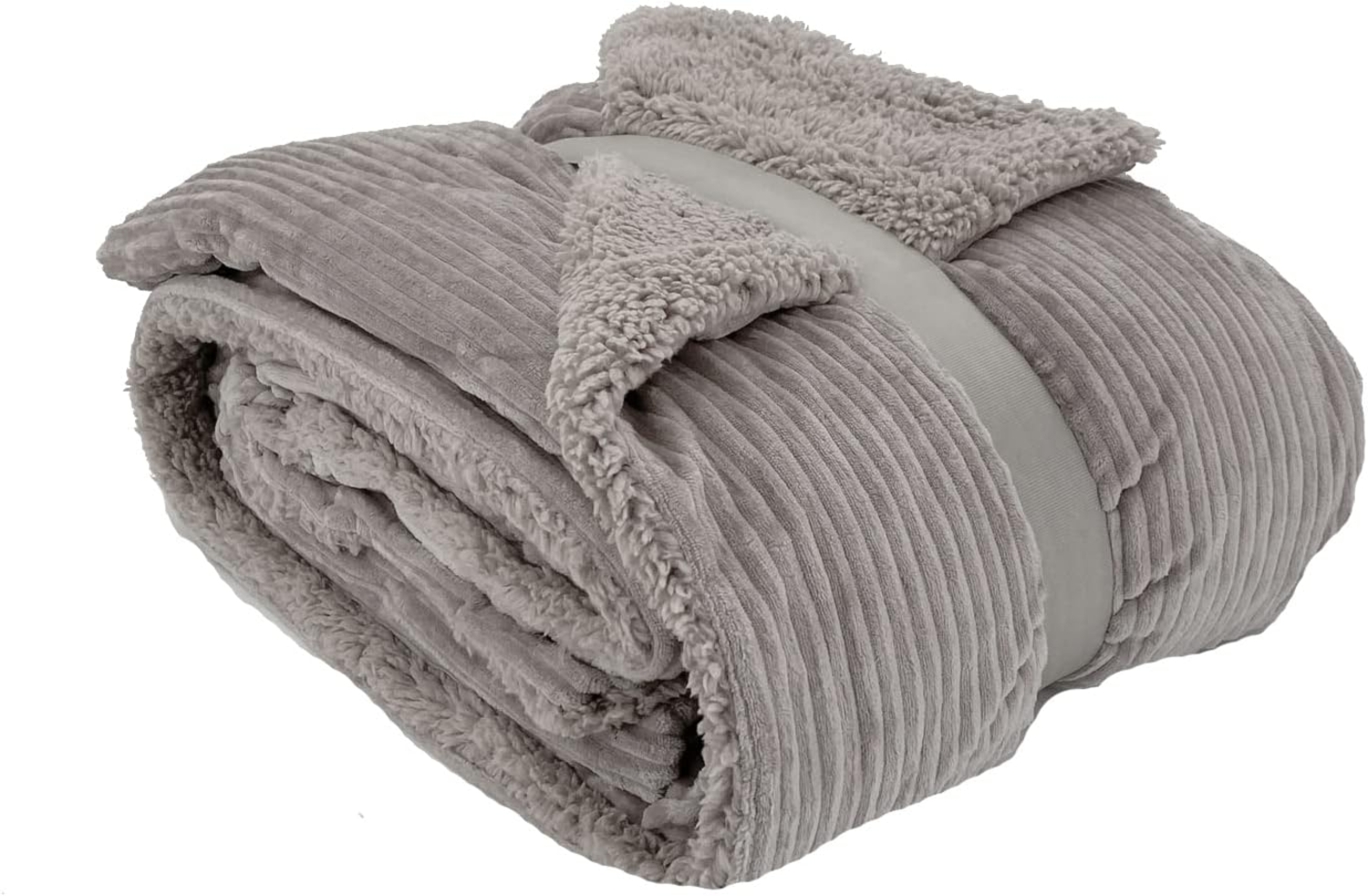 Wohndecke Flauschige Cord Kuscheldecke Sherpa Fell Sofadecke, heimtexland, 150x200 I extra dick I warm I kuschelig weich I fusselfrei Bild 1
