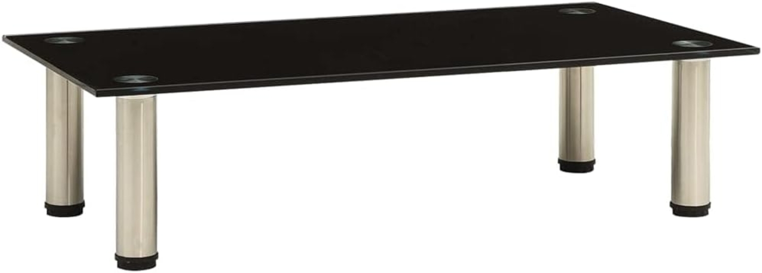 vidaXL TV-Tisch 60x35x17 cm Schwarz Hartglas 322761 Bild 1