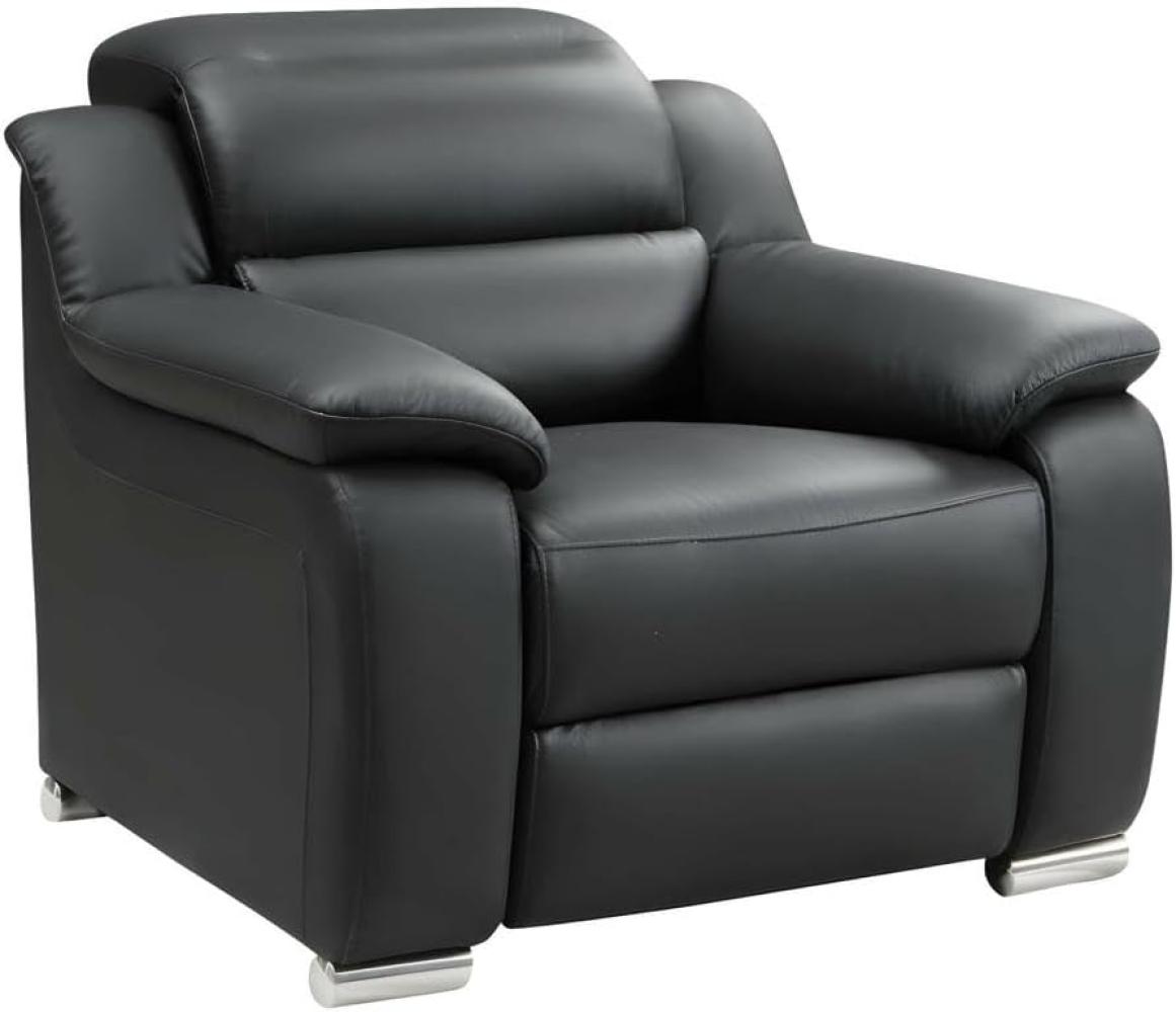 Relaxsessel Fernsehsessel elektrisch ARENA III - Leder - Schwarz Bild 1