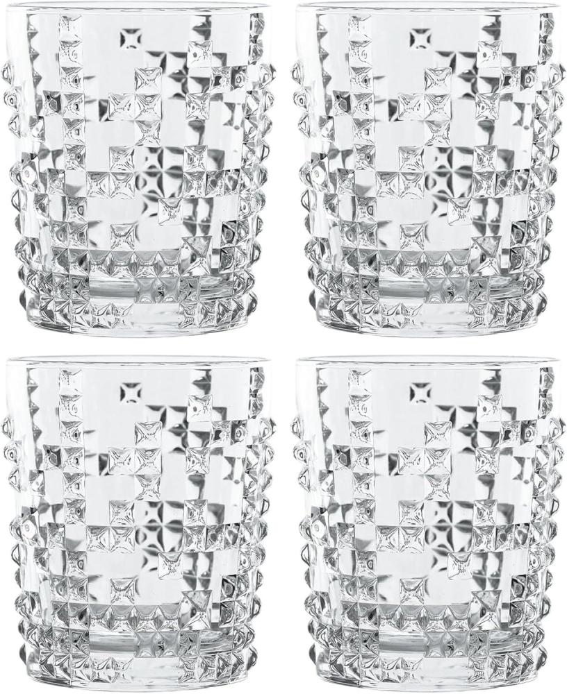 Nachtmann Punk Whiskybecher, 4er Set, Whiskyglas, Whiskybecher, Trinkglas, Kristallglas, 348 ml, 0099503-0 Bild 1