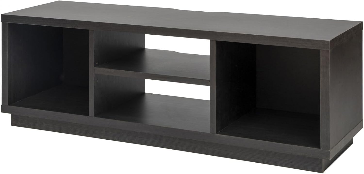 Iris Ohyama, TV-Ständer/TV-Schrank/TV-Holzständer/TV-Ständer mit offenen Regalen/TV-Ständer für 55-Zoll-Fernseher, Massivholz,DesignBüro, Wohnzimmer - TV Cabinet Standard - OTS-125S - Schwarze Eiche Bild 1