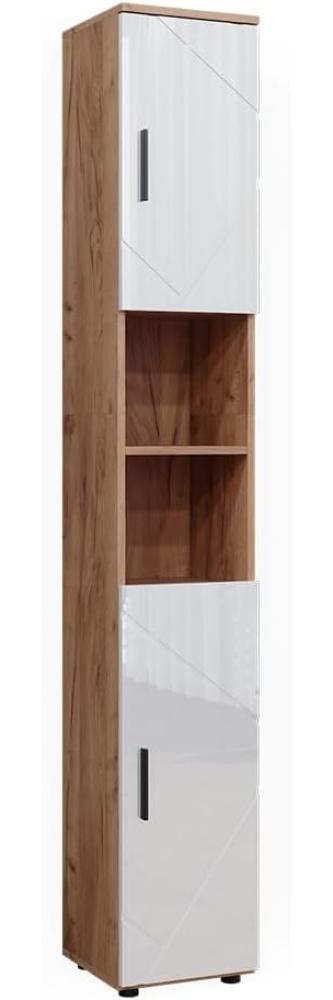 Vicco 'Irma' Badschrank mit 2 Türen und 6 Fächer, Holz, 192 x 30 x 30 cm, Eiche Bild 1