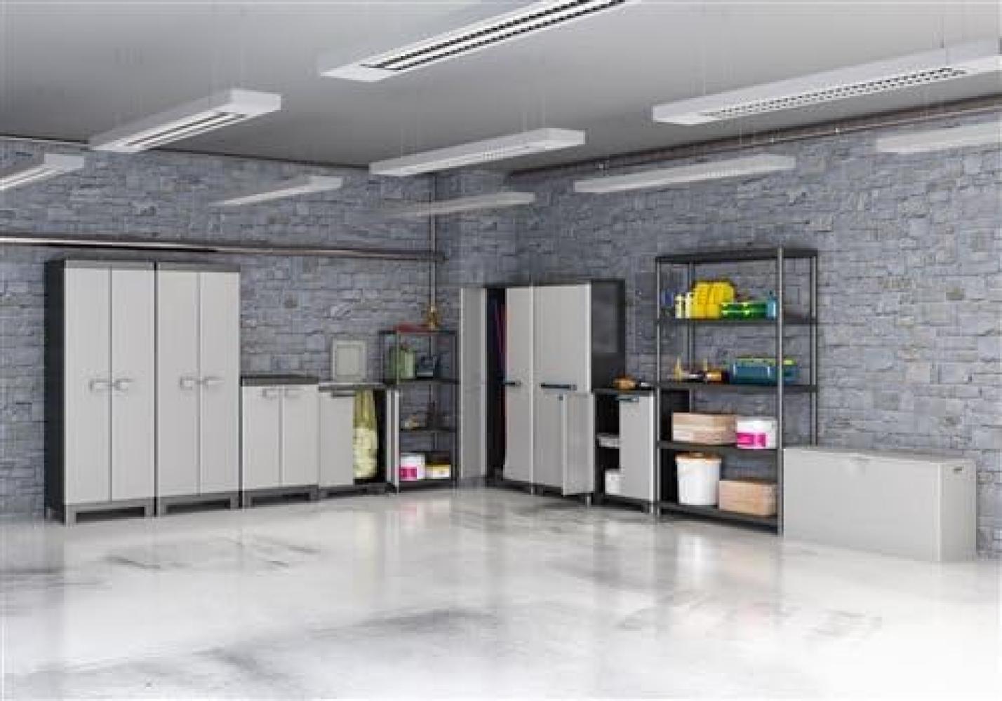 Keter Niedriger Lagerschrank Logico Schwarz und Grau 97 cm Bild 1
