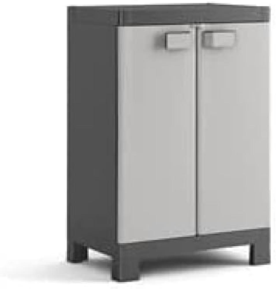 Keter Niedriger Lagerschrank Logico Schwarz und Grau 97 cm Bild 1