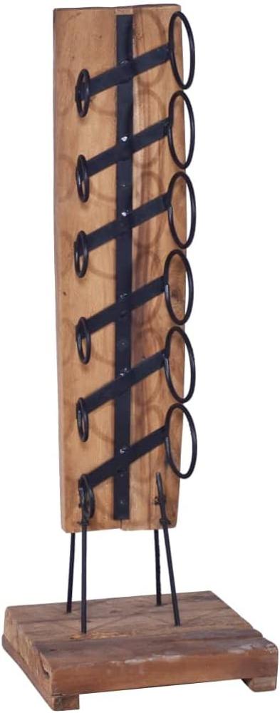 vidaXL Weinständer für 6 Flaschen 35x35x100 cm Massivholz Teak 288809 Bild 1