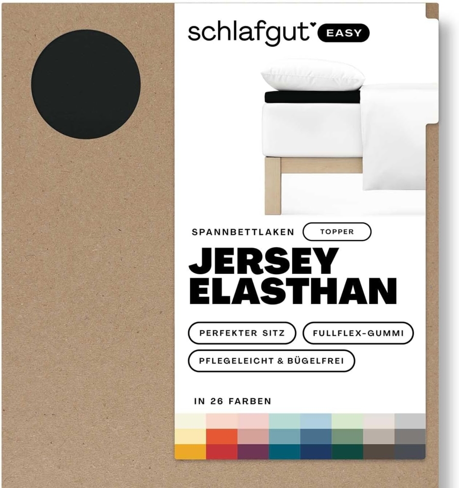 Schlafgut Spannbettlaken EASY Jersey Elasthan Topper, Jersey, Gummizug: rundum, (1 Stück), MADE IN GREEN by OEKO-TEX® Bild 1