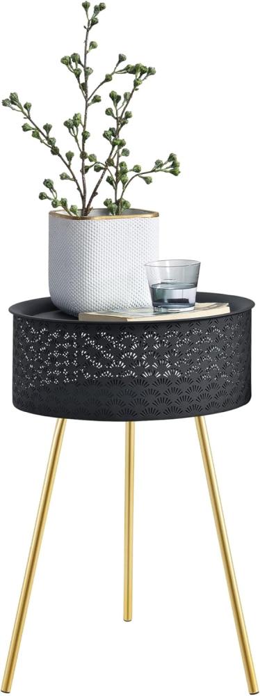 Beistelltisch Forshaga Schwarz-Gold 65x40cm [en. casa] Bild 1