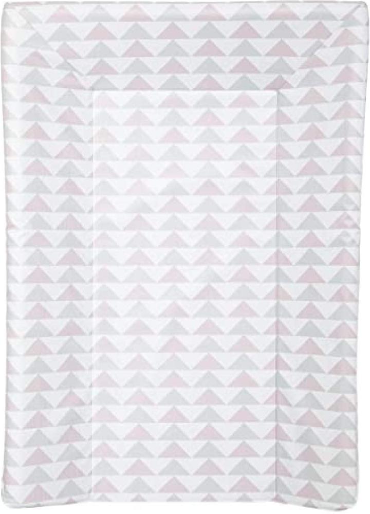 BabyCalin Luxus Wickelunterlage, 50cm x 70cm, Rosa und Grau Geometrisch, rosa Bild 1