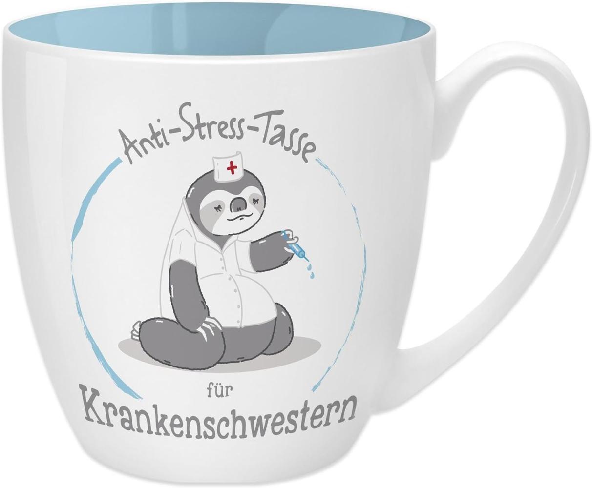 GRUSS & CO Anti-Stress-Tasse Motiv "Krankenschwester" | Tasse mit Spruch, 45 cl, New Bone China | Geschenk Danke | 45494 Bild 1