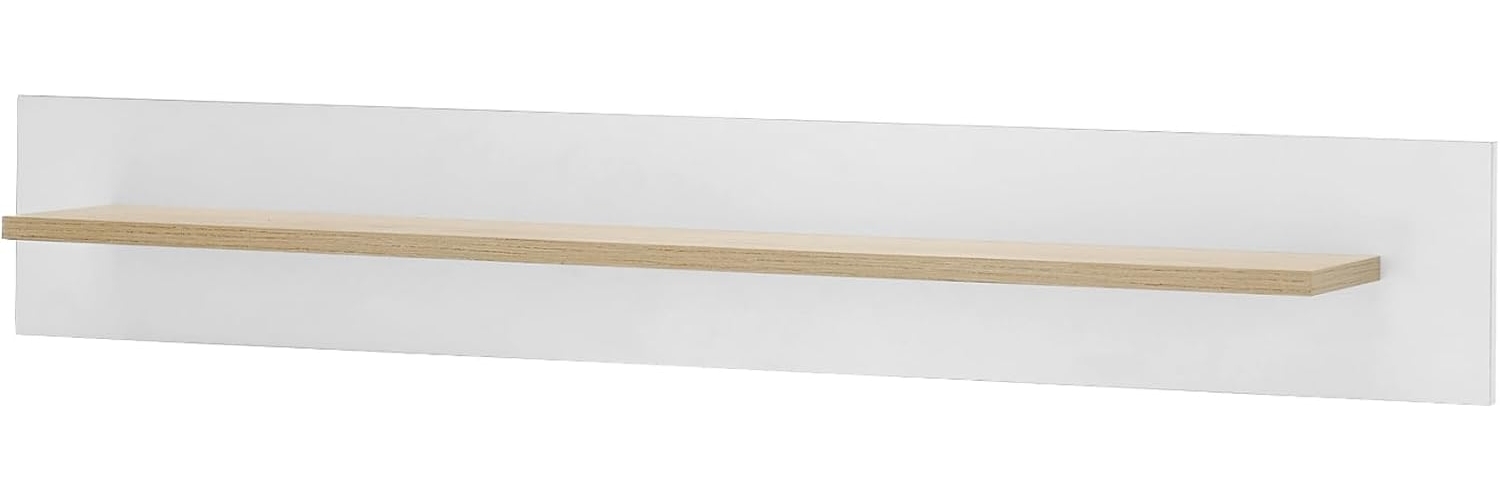Wandboard Isgard in weiß und Eiche 107 cm Bild 1