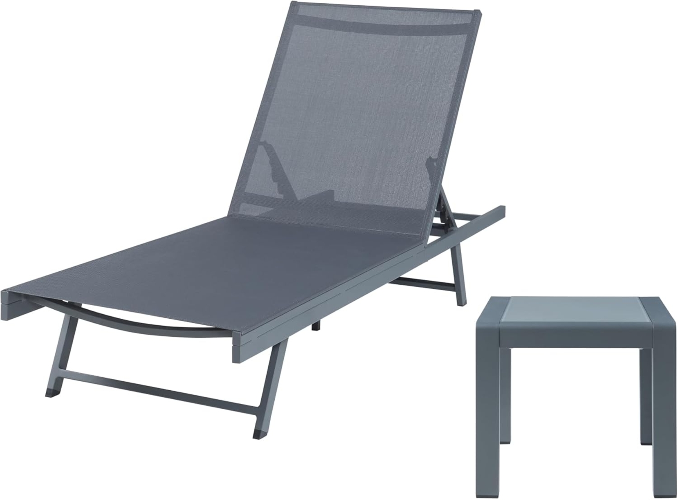Sonnenliegenset Baragiano 2-tlg. Aluminium [casa. pro] Bild 1
