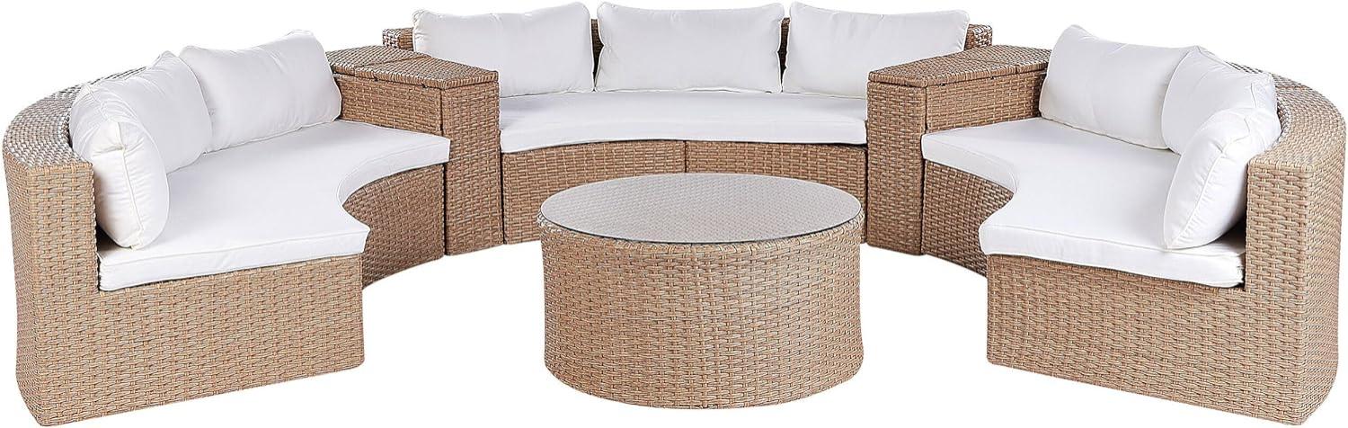 Lounge Set SEVERO PE Rattan Sandbeige Bild 1