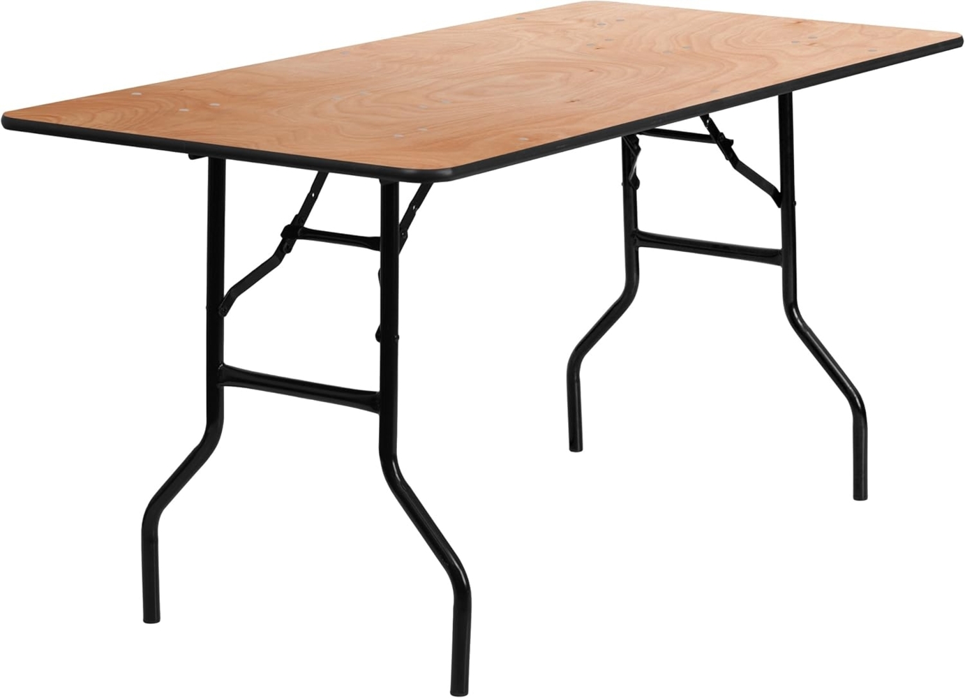 Flash Furniture Klapptisch aus Holz, 30x60 cm, naturfarben, 76,2x152,4 cm Bild 1