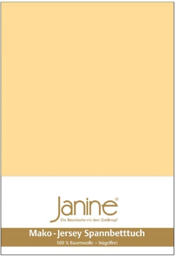 Janine Mako Jersey Spannbetttuch Bettlaken 180 - 200 x 200 cm OVP 5007 23 vanille Bild 1