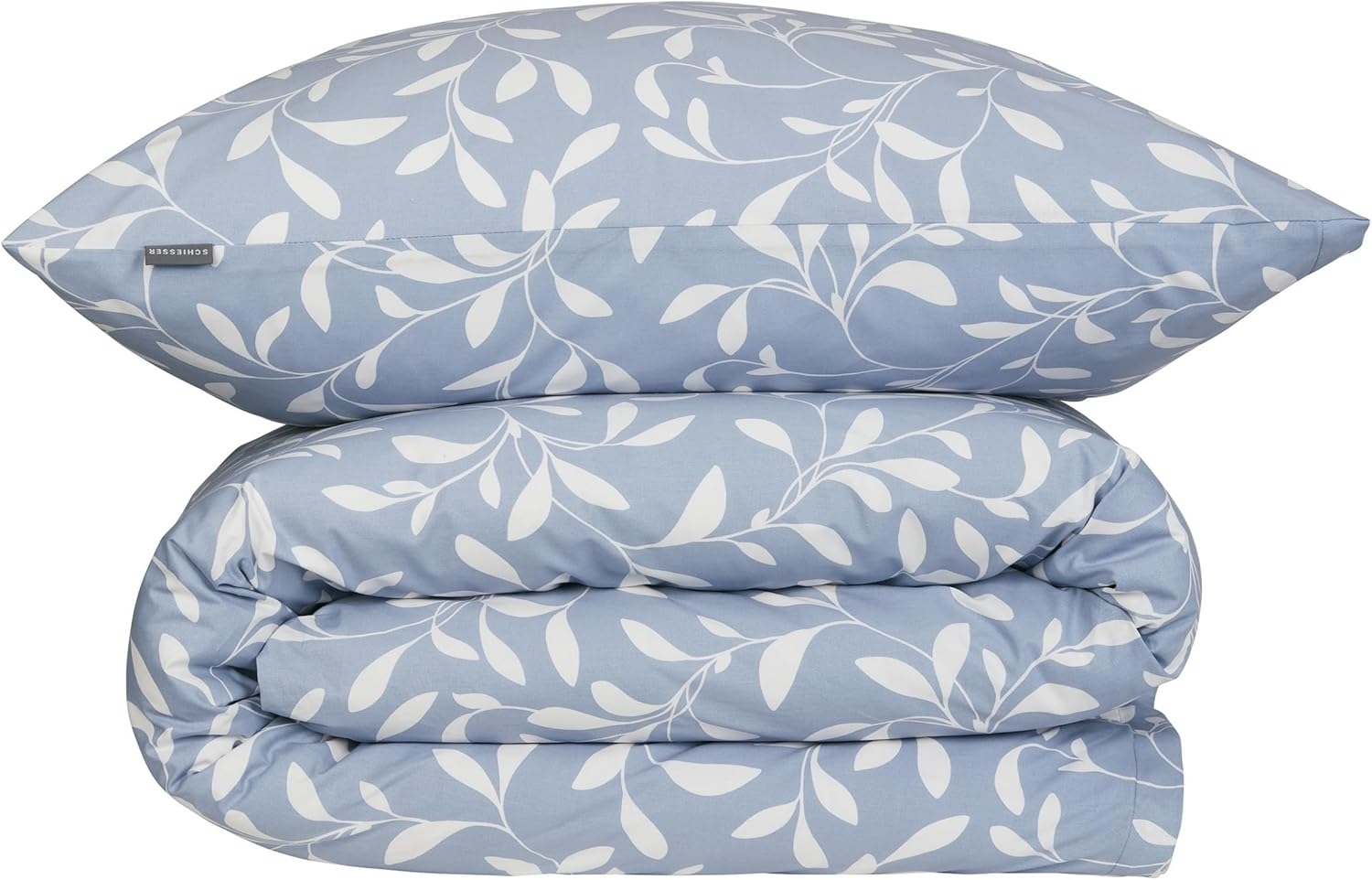 Schiesser Bettwäscheset Liliebeth - Renforcé - 2-teilig - 135 x 200 cm - Hellblau Bild 1