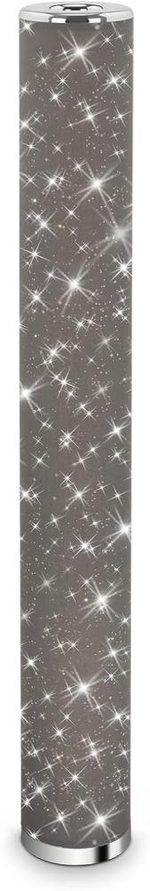 BRILONER - LED Stehlampe mit Sternenhimmel, inkl. Fußtaster, warmweiße Lichtfarbe, Leselampe, Wohnzimmerlampe, Schlafzimmer Deko, Deckenfluter, Standleuchte, Stehleuchte, 103,5x13 cm, Grau Bild 1