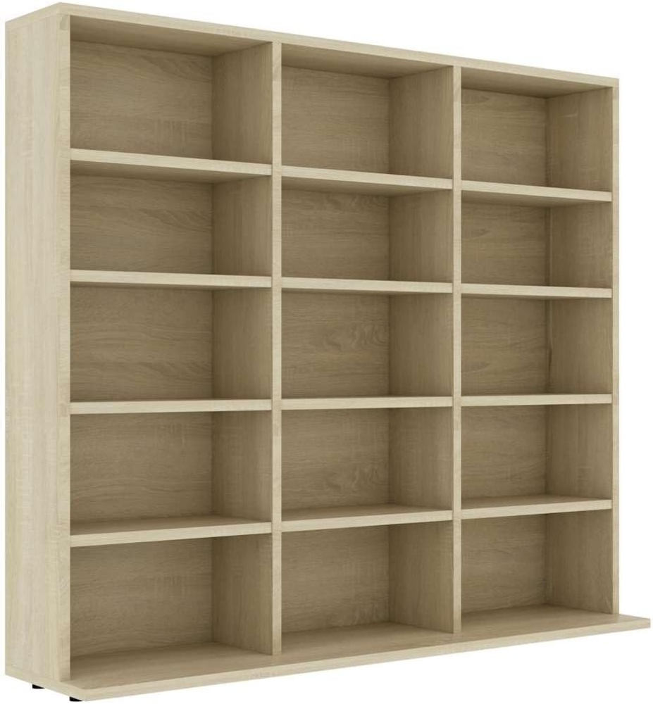 vidaXL CD-Regal Sonoma-Eiche 100x23x89,5 cm Holzwerkstoff 801790 Bild 1