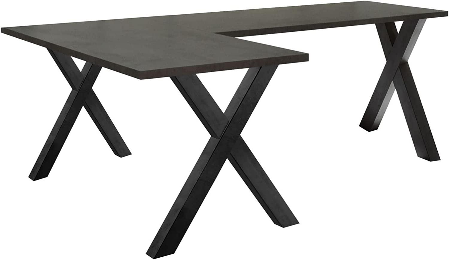 Eckschreibtisch Ede 5 210 x 140 x 75 Computertisch Graphit 13779-210140 Bild 1