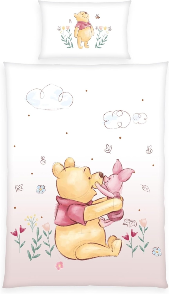 Disney Babybettwäsche Winnie Pooh, Renforcé, 2 teilig, Wendebettwäsche Bild 1