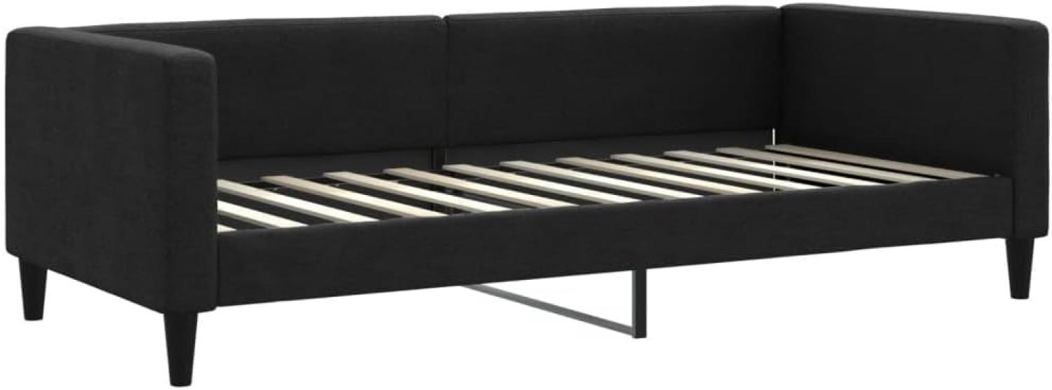 vidaXL Tagesbett Schwarz 90x200 cm Stoff 353985 Bild 1