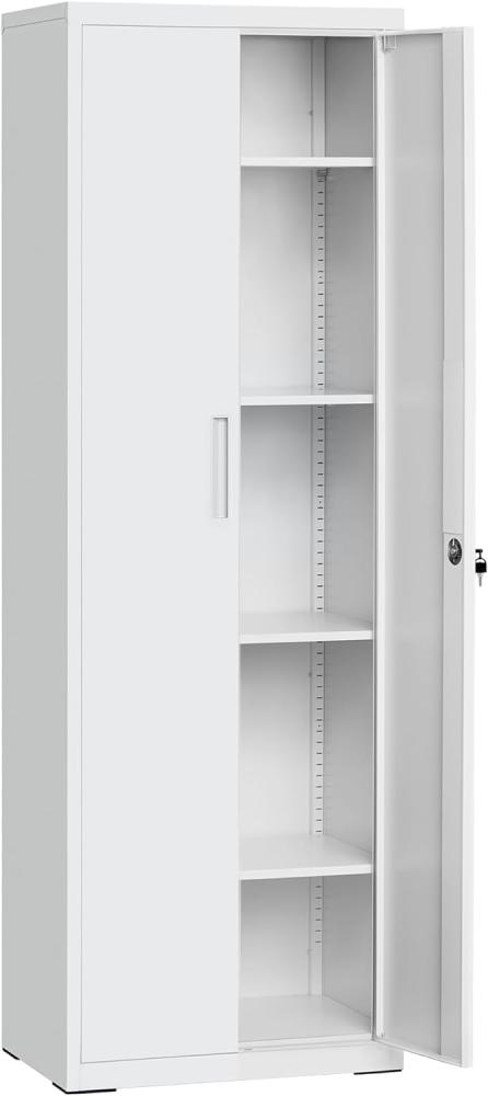 Songmics Aktenschrank mit 5 Ebenen, Stahl Hellgrau, 40 x 60 x 180 cm Bild 1