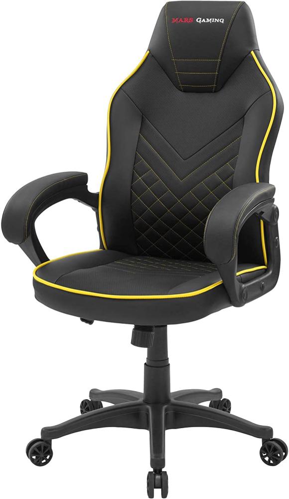 Mars Gaming MGCXONEBY, Premium Gaming-Stuhl, PU, AIR-Tech, Klasse 4, Gelb Bild 1