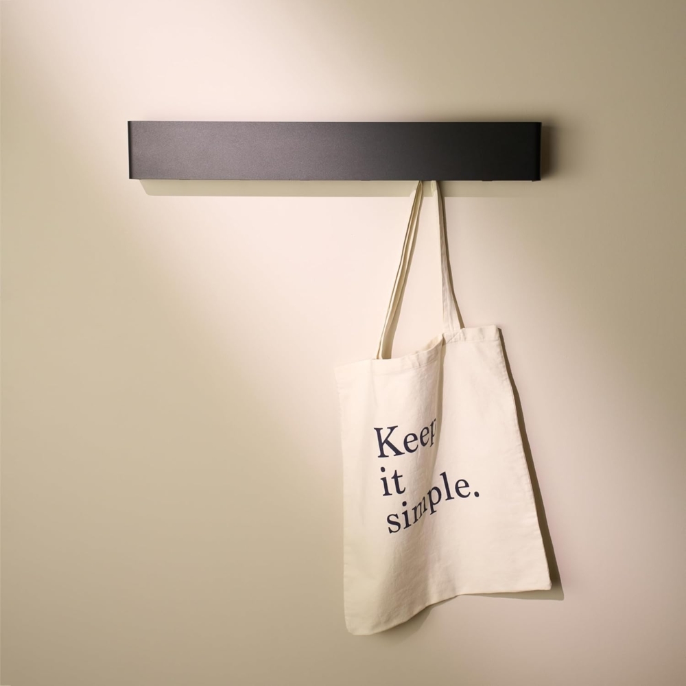 Designfabrik Hamburg Garderobenleiste, Wandgarderobe aus Metall, Garderobenhaken verdeckt Bild 1