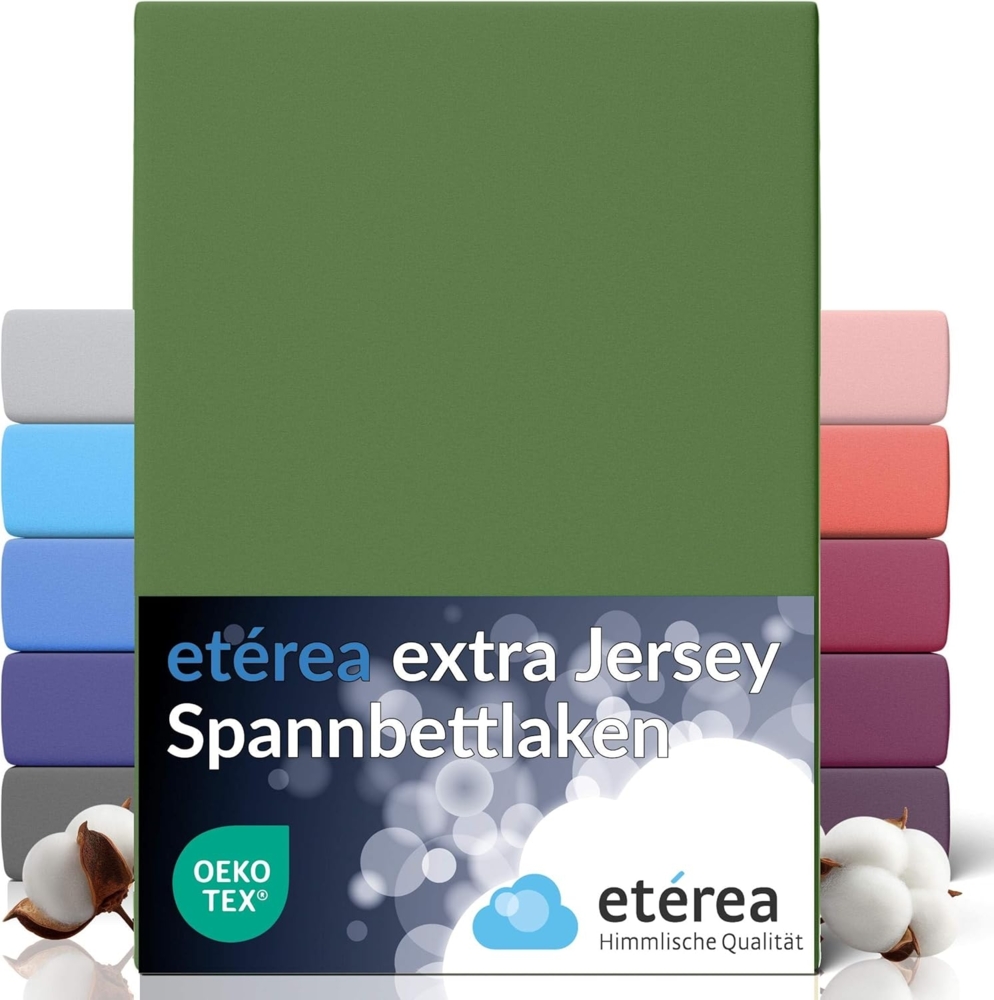 etérea Extra Jersey Spannbettlaken Kaktus 140x200 - 160x220 cm Bild 1