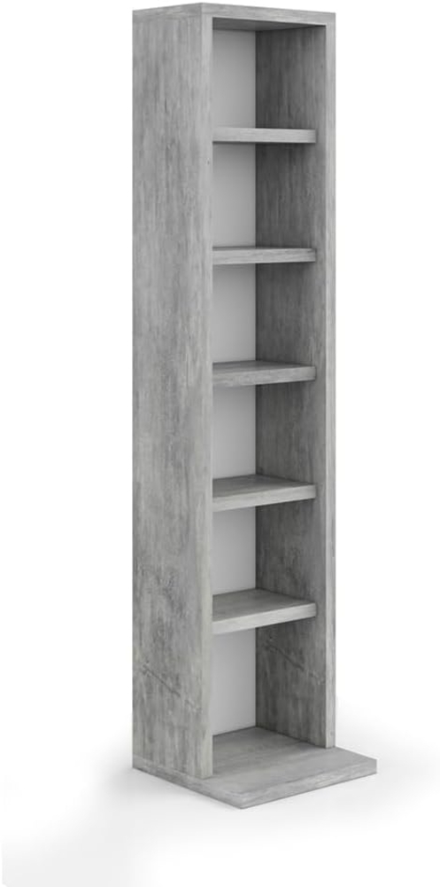 Cd-Regal Beton 21 x 91.8 cm Vicco Bild 1