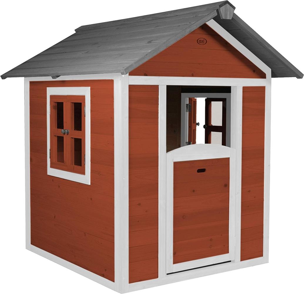 AXI Spielhaus Beach Lodge in Rot Kleines Spielhaus aus FSC Holz für Kinder | Rot ohne Rutsche | Holz | 135 cm Bild 1