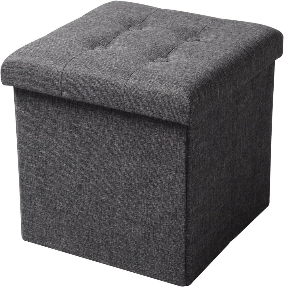 Sitzhocker Fußhocker mit Stauraum SH06 dunkelgrau Bild 1