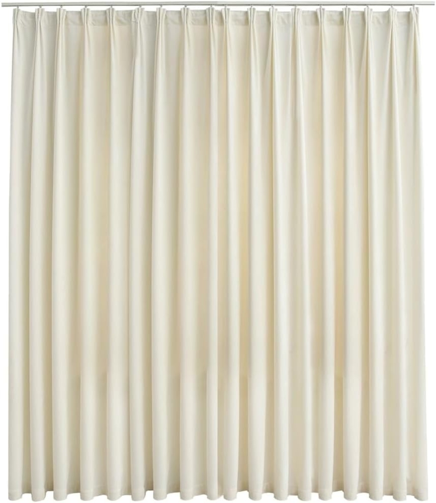 vidaXL Verdunkelungsvorhang mit Haken Samt Creme 290 x 245 cm 134519 Bild 1