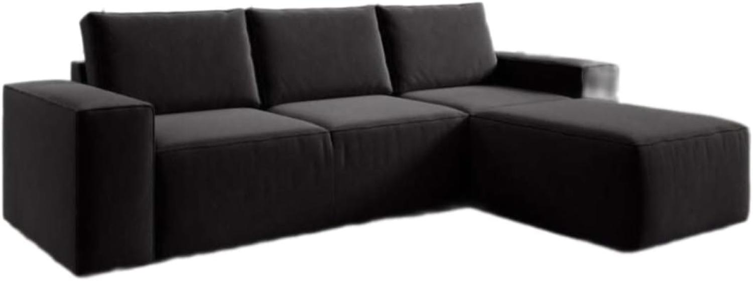 Designer Sofa Solaris mit Schlaffunktion und Stauraum Schwarz Rechts Bild 1