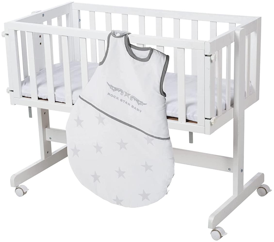 Roba 'Room & Cradle' Beistellbett weiß, inkl. Ausstattung 'Rock Star Baby' Bild 1