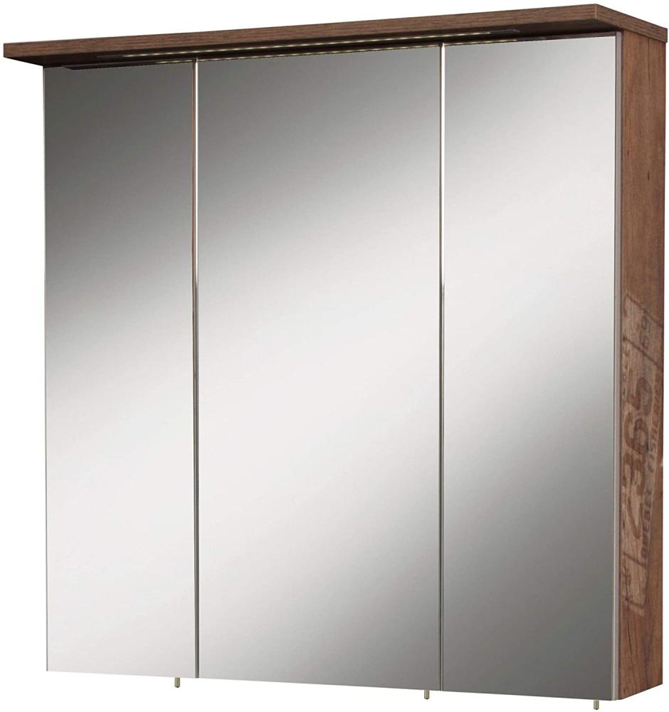 Schildmeyer Spiegelschrank Milan 125919, Panamaeiche Dekor, 70,5 x 16 x 72,3 cm Bild 1