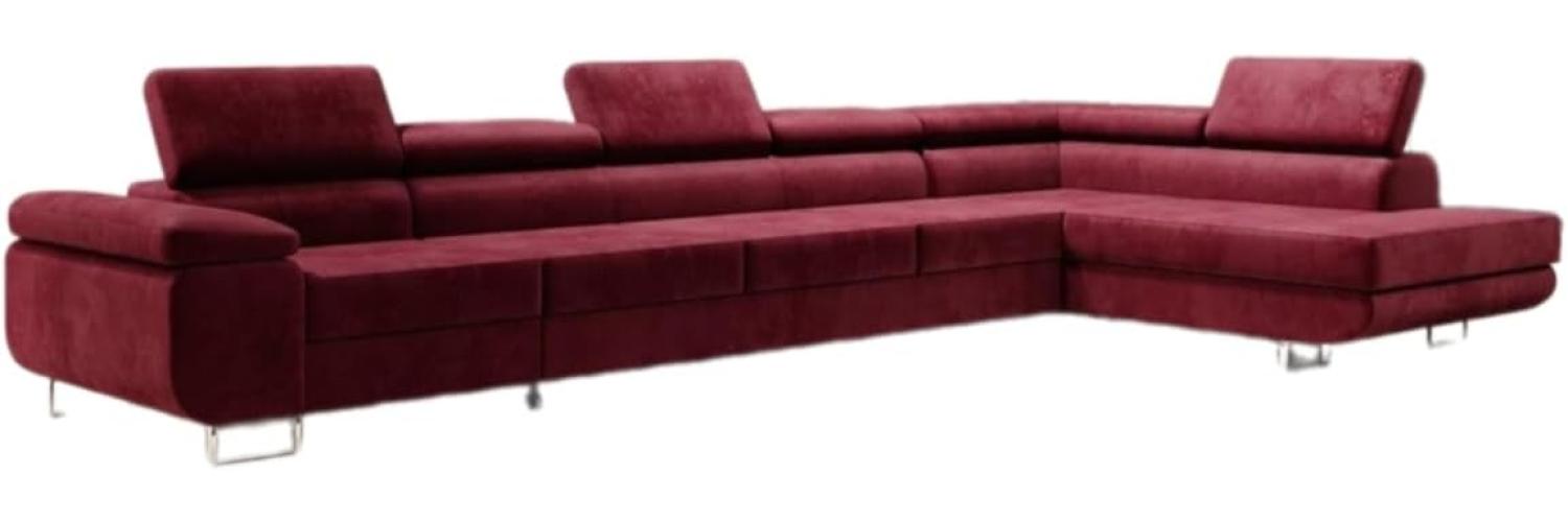 Designer Sofa Maxi mit Schlaf und Klappfunktion Bordeaux Rechts Bild 1