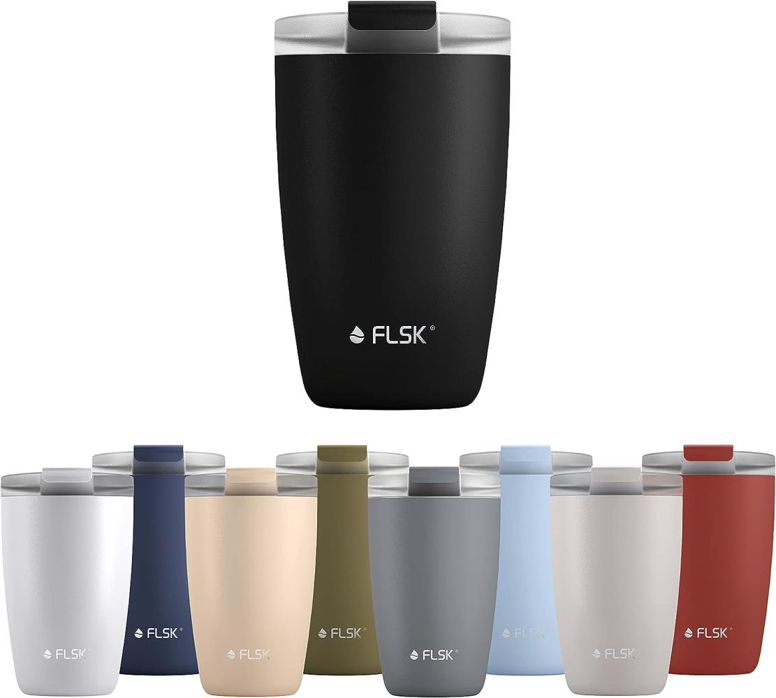 FLSK CUP 'Coffee To Go-Becher' Thermobecher, Edelstahl, schwarz, 350 ml Bild 1