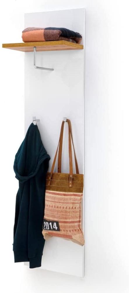 Garderobenpaneel Gerda 4 weiß Hochglanz 40x149x25 cm Paneel Garderobe Bild 1