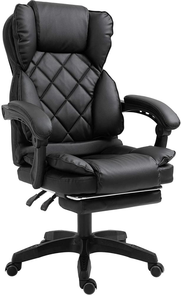 Schreibtischstuhl Design Bürostuhl TV Bürosessel Chefsessel Relax & Home Office Schwarz Bild 1