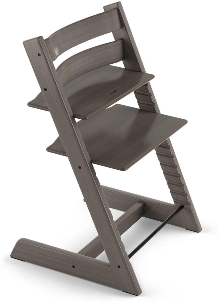 Stokke 'Tripp Trapp' Hochstuhl, hazy grey, höhenverstellbar, Buche massiv, bis 110 kg Bild 1