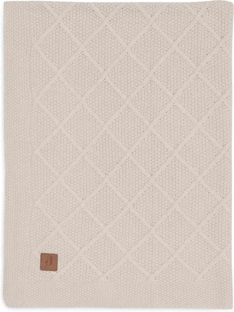 Jollein Check Knit Babydecke - 75 x 100 cm - Oatme Bild 1