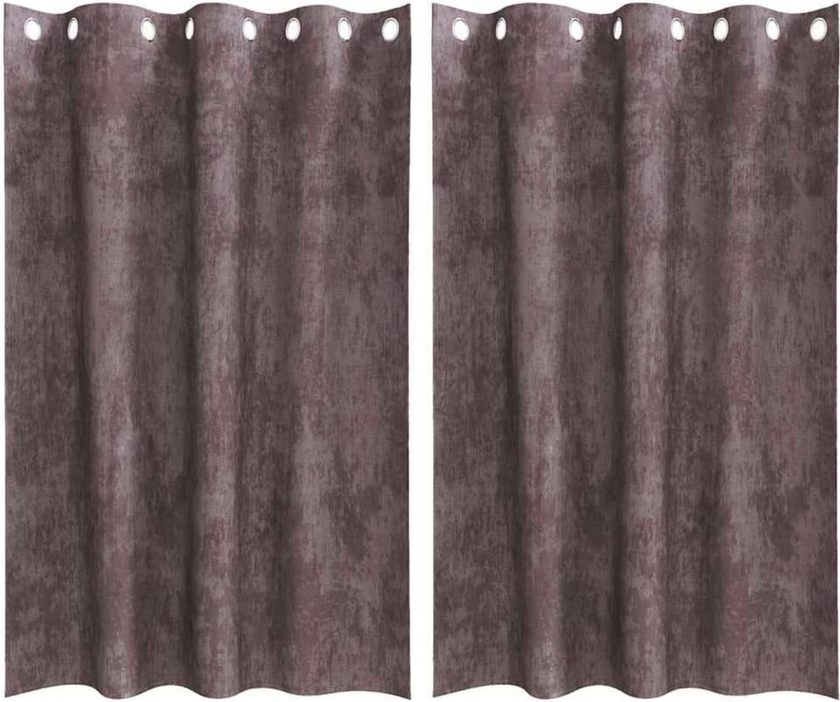 vidaXL Samtvorhänge mit Vorhängen 2 pcs Braun 175 x 140 cm Samt 4107659 Bild 1