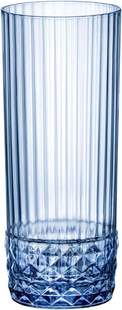 Gläserset Bormioli Rocco America'20S Blau 6 Stück Glas (400 Ml) Bild 1