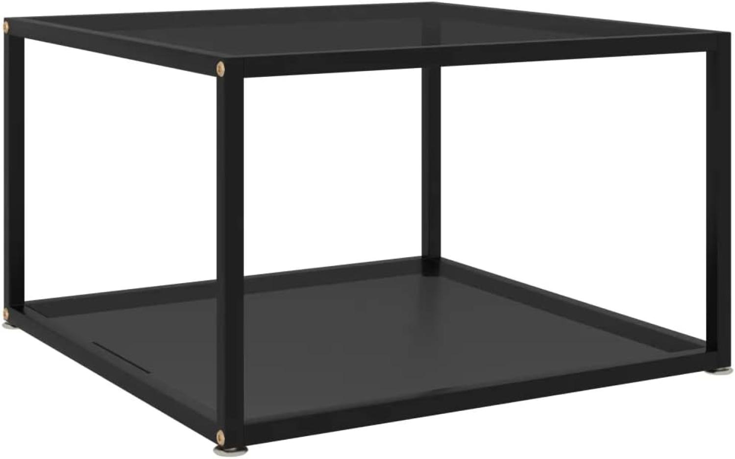 vidaXL Beistelltisch Schwarz 60x60x35 cm Hartglas [322888] Bild 1