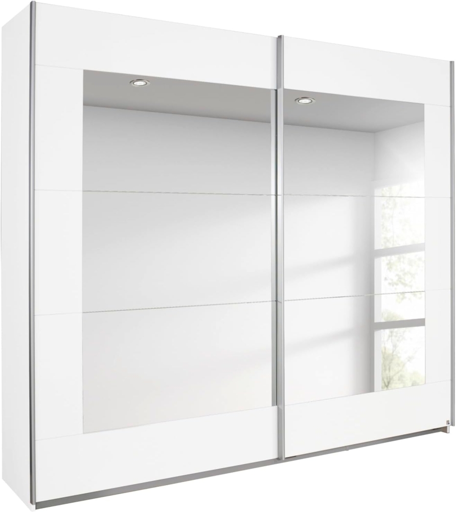 Rauch Möbel Alegro Schrank Schwebetürenschrank Kleiderschrank in Eiche Sanremo hell mit Spiegel 2-türig, inklusive Zubehörpaket Basic 2 Kleiderstangen, 2 Einlegeböden BxHxT 181 x 210 x 62 cm Bild 1