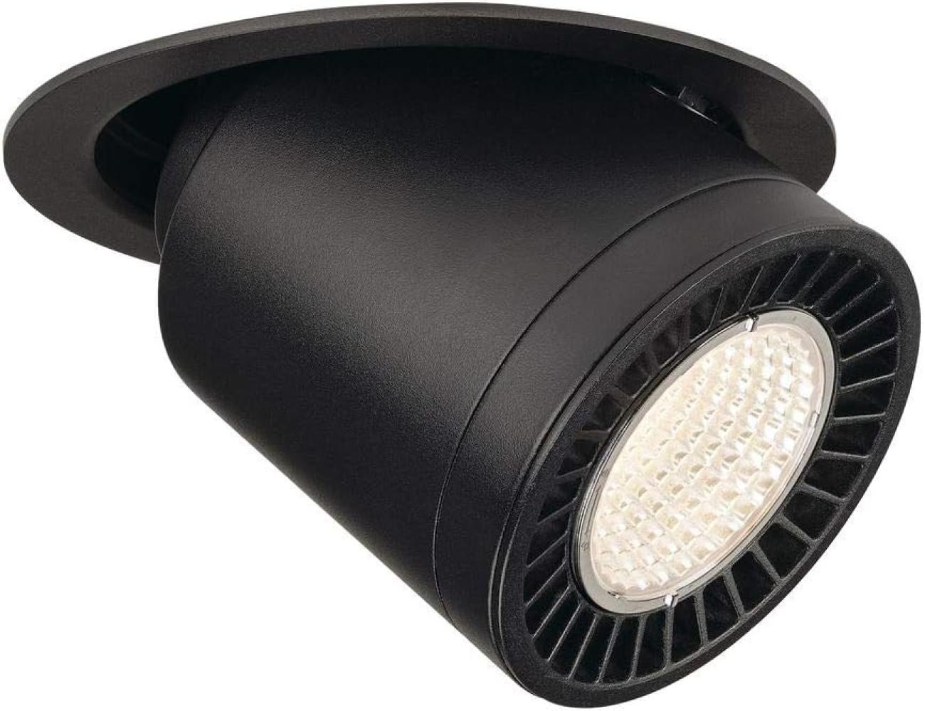 SLV SUPROS MOVE, Indoor LED Deckeneinbauleuchte schwarz rund 3000K 60° CRI90 2600lm - Downlights Bild 1