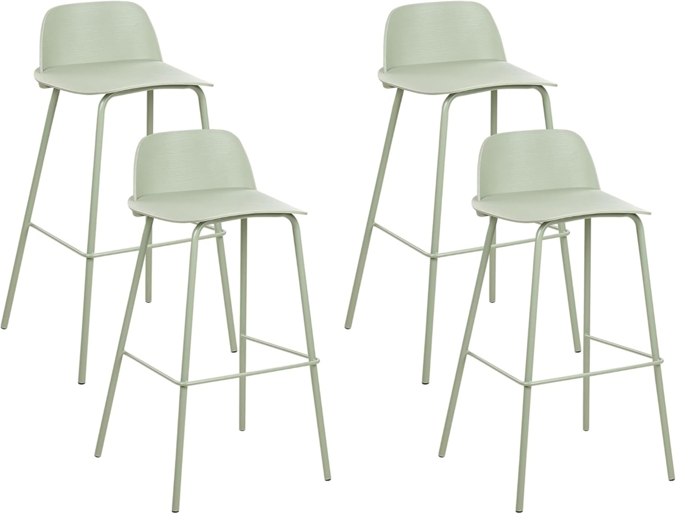 Set mit 4 Barstühlen MORA Hellgrün Bild 1